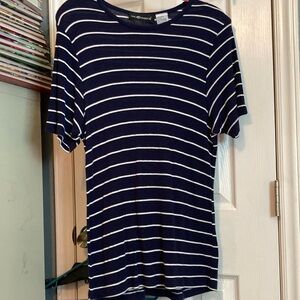 Sag Harbor Blue and White Fitted Short Sleeve Tunic Or Dress? Size M